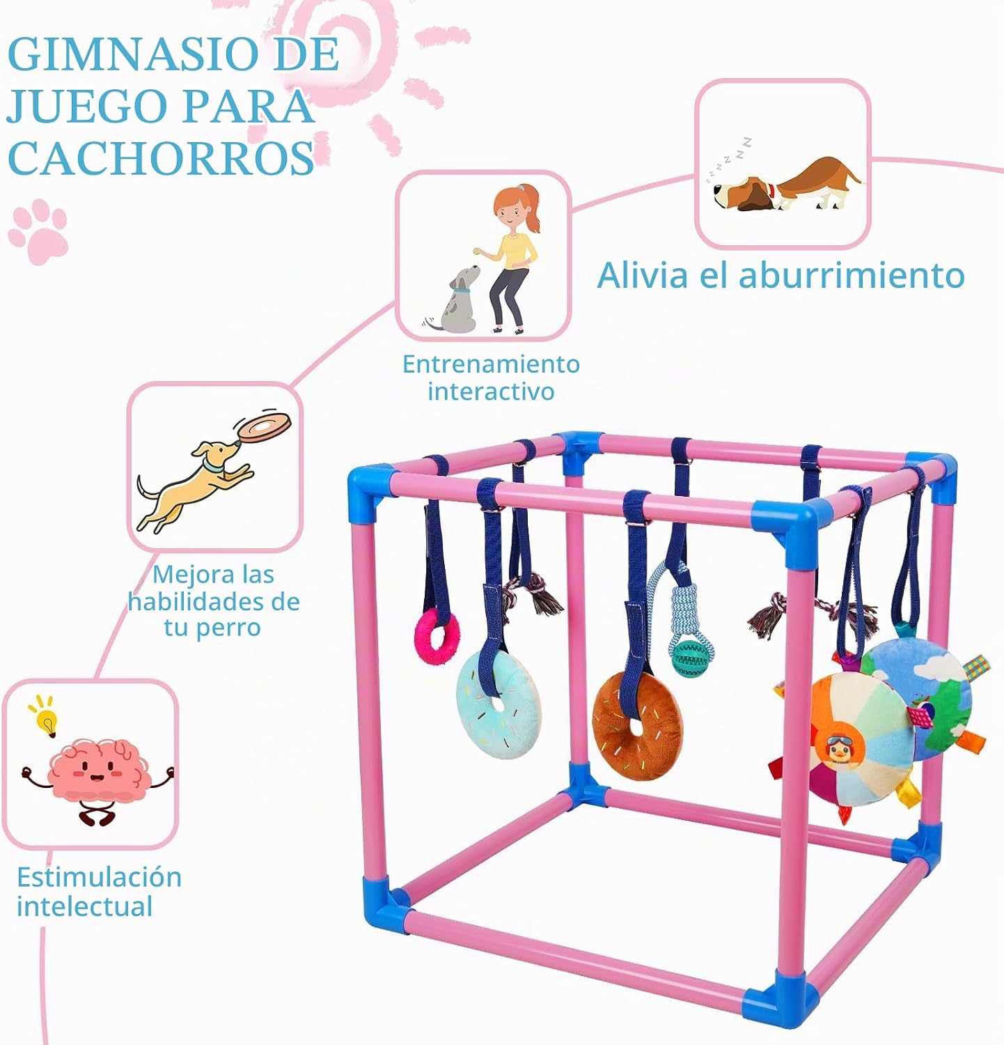 Liitrton Gimnasio de juego para cachorros \u2013 Gimnasio de juego...