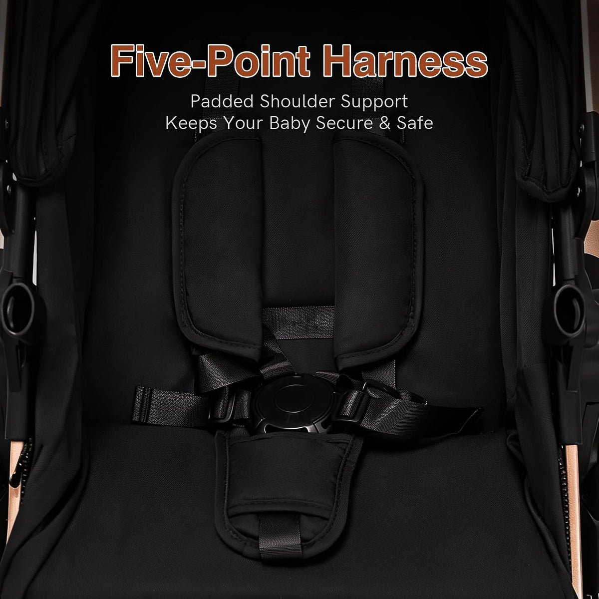 Cochecito de bebé convertible 2 en 1, asiento reclinable reversible...