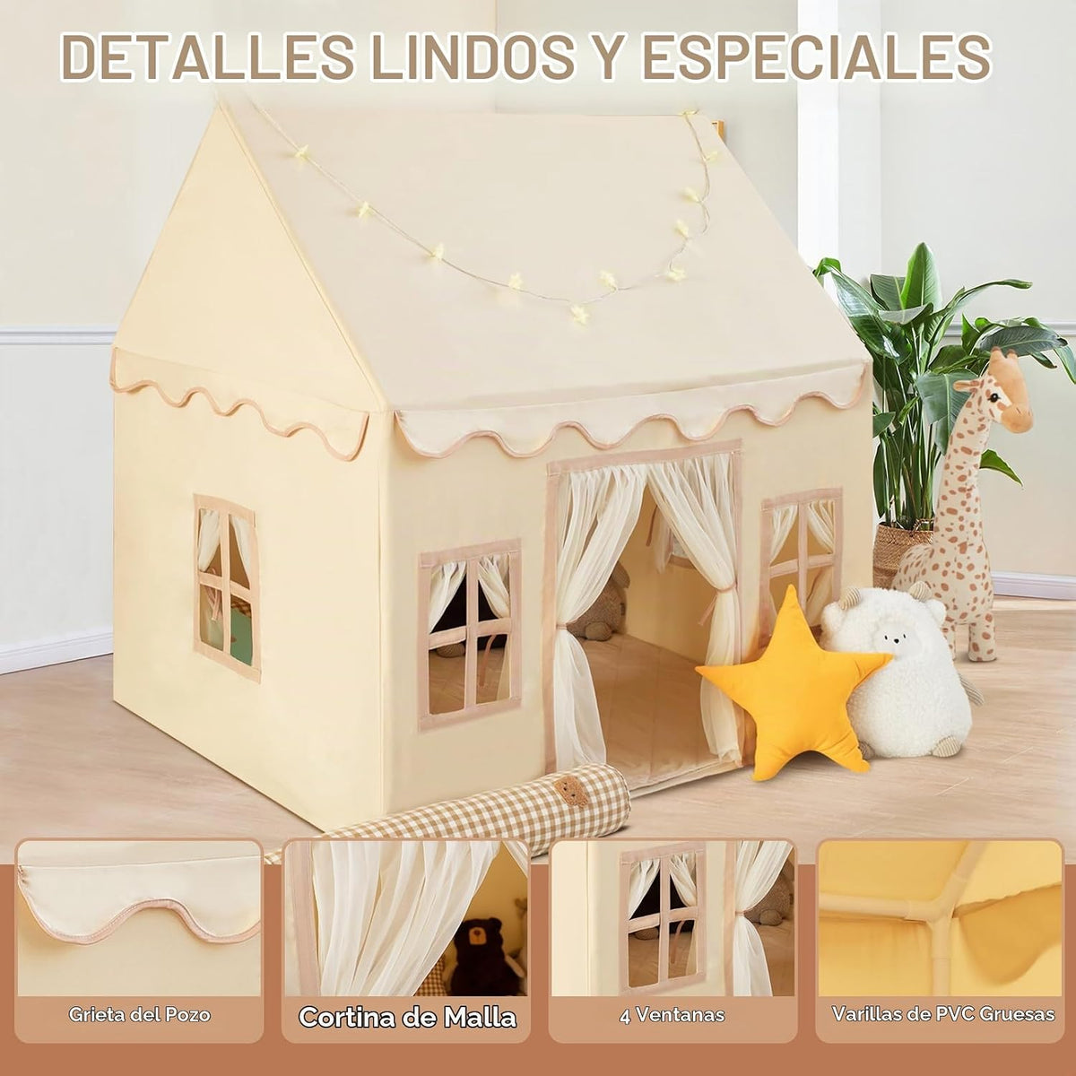 RongFa Playhouse - Tienda de campaña para niños, portátil con alfom...