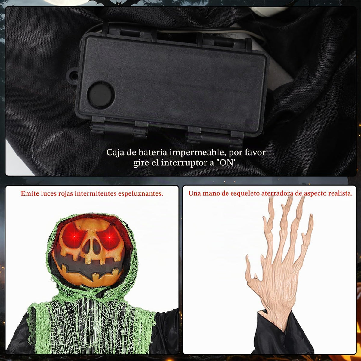 yosager Paquete de 2 decoración de Halloween para exteriores, calab...