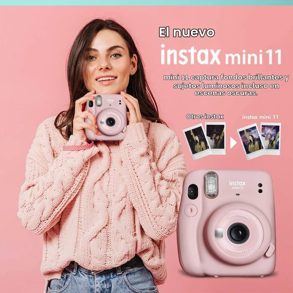 Cámara instantánea Fujifilm Instax Mini 11 gris carbón + paquete de...