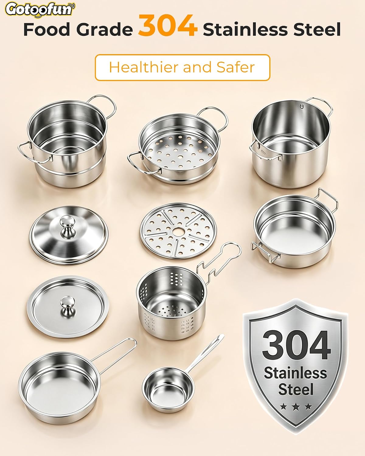 Gotoofun Juegos de Cocina para Niños Mini Cocina Real, Preparación...