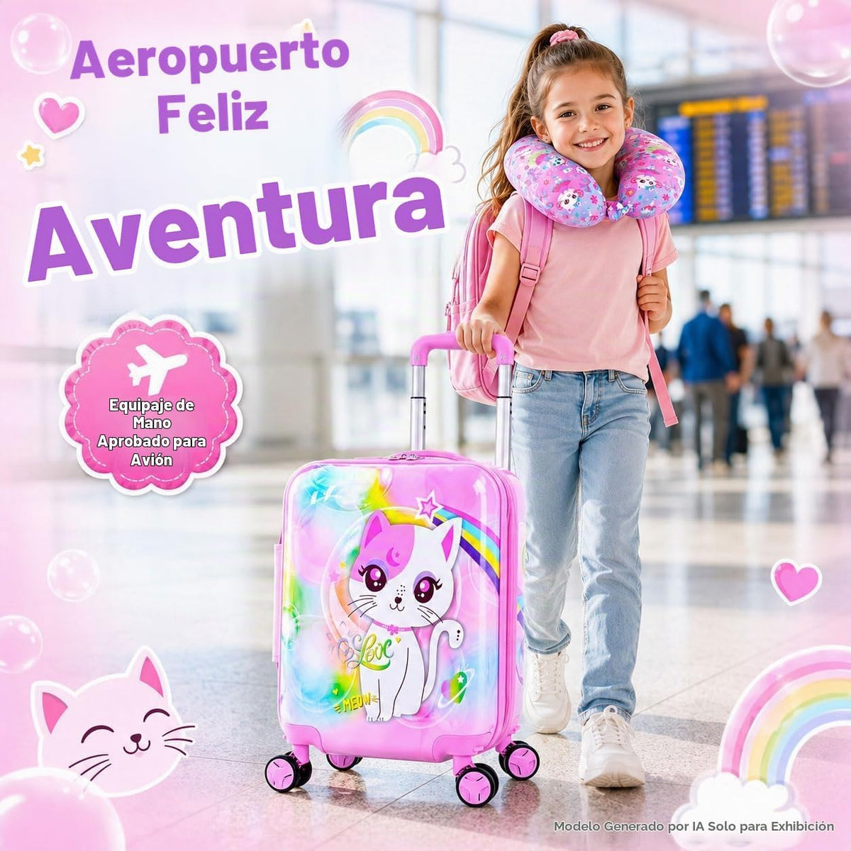 Juego de equipaje de mano ligero para niños, 2 piezas con ruedas, m...