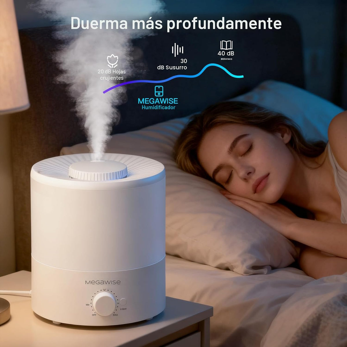 MegaWise Humidificador ultrasónico de niebla fría | Funcionamiento...
