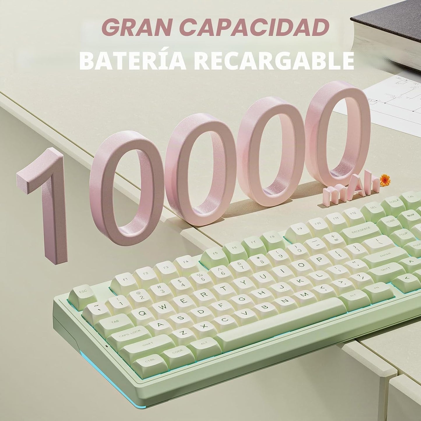 SOLAKAKA KI99 Pro - Teclado mecánico inalámbrico con interruptor si...