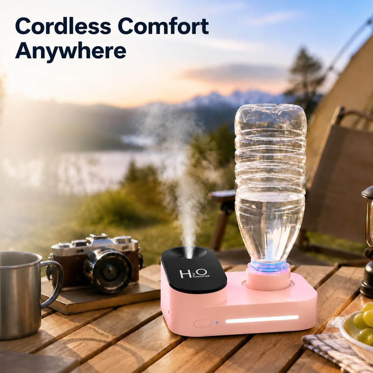 Gmuray Humidificador de viaje, mini niebla fría portátil, recargabl...