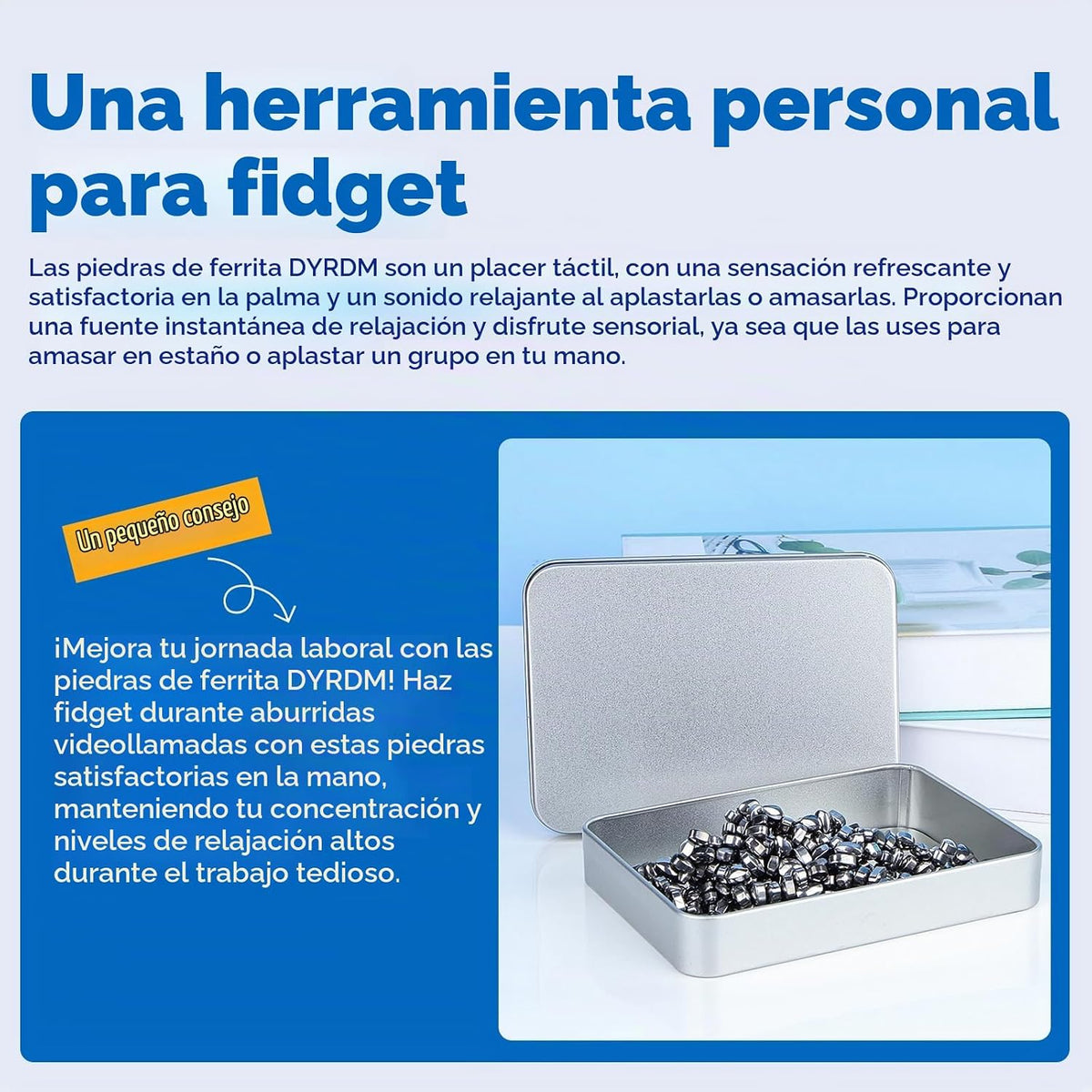 DYRDM Masilla de ferrita 300+ plata, accesorio de escritorio para a...