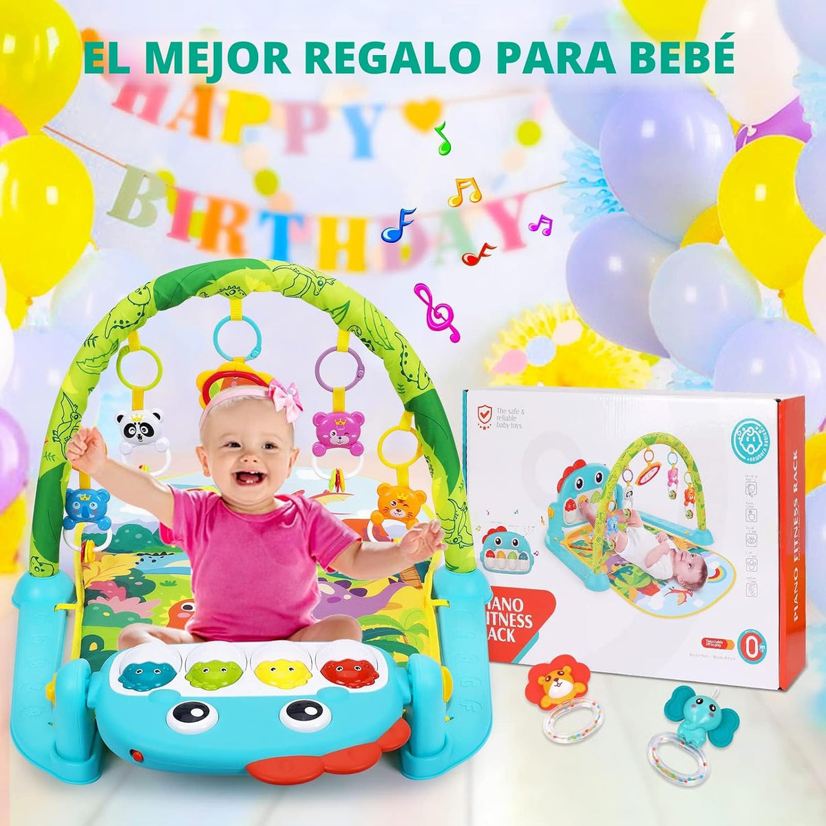 UMIKU Alfombrillas de Gimnasio de Juego para Bebé Tapete para el Ti...