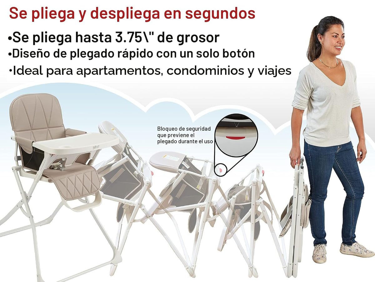 Primo PopUp - Silla alta plegable para bebé de 6 a 36 meses, silla...