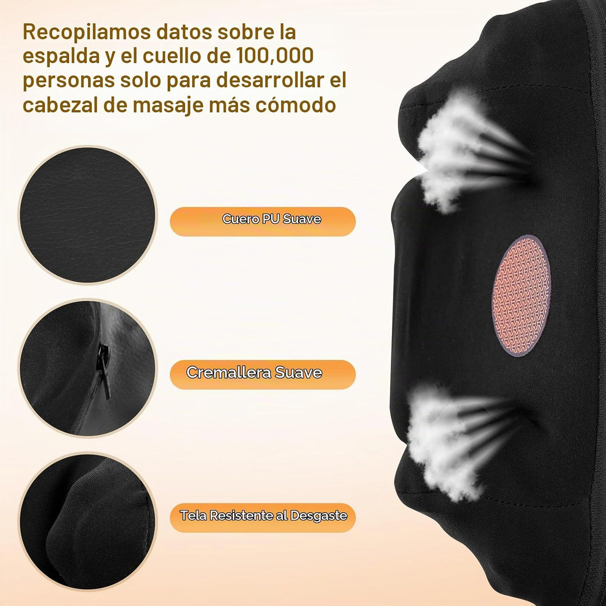 ETBOBDE Masajeador de cuello con calor inalámbrico para aliviar el...