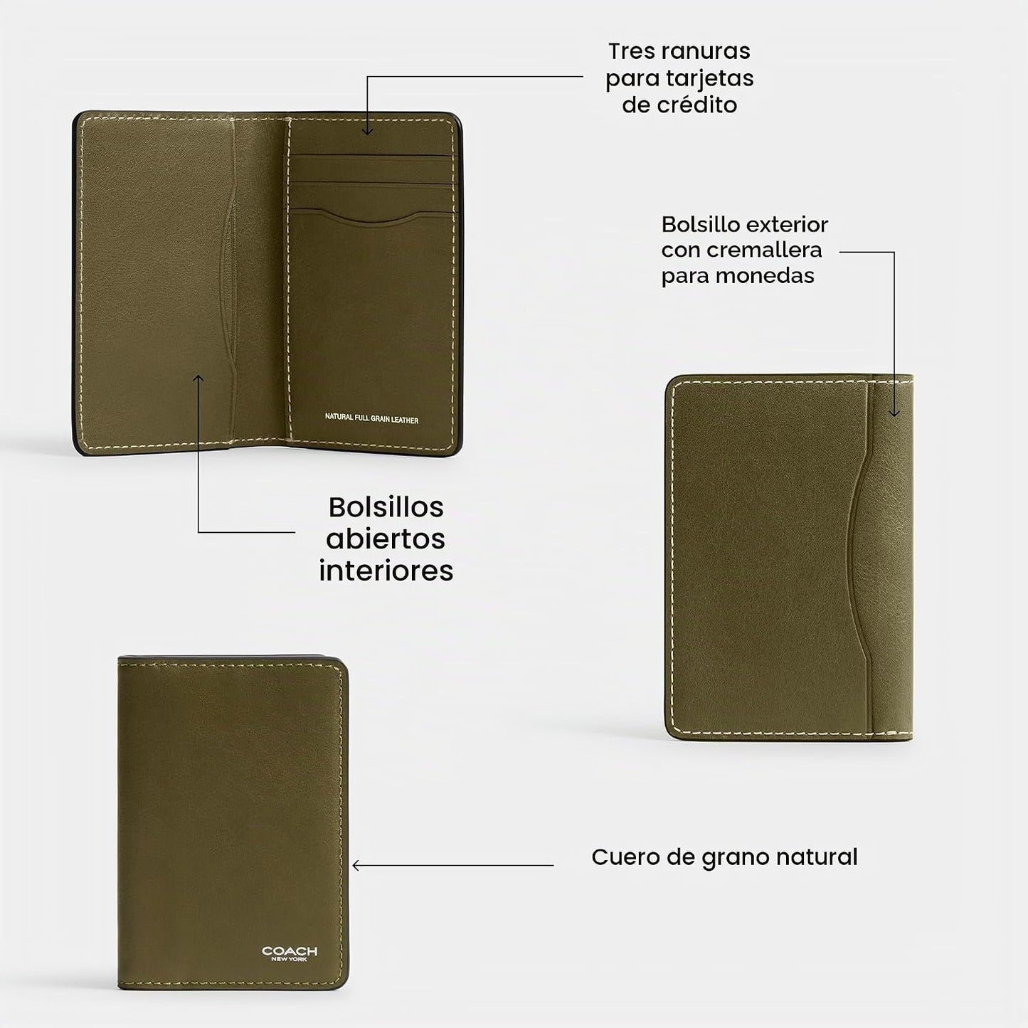 Coach - Cartera para tarjetas