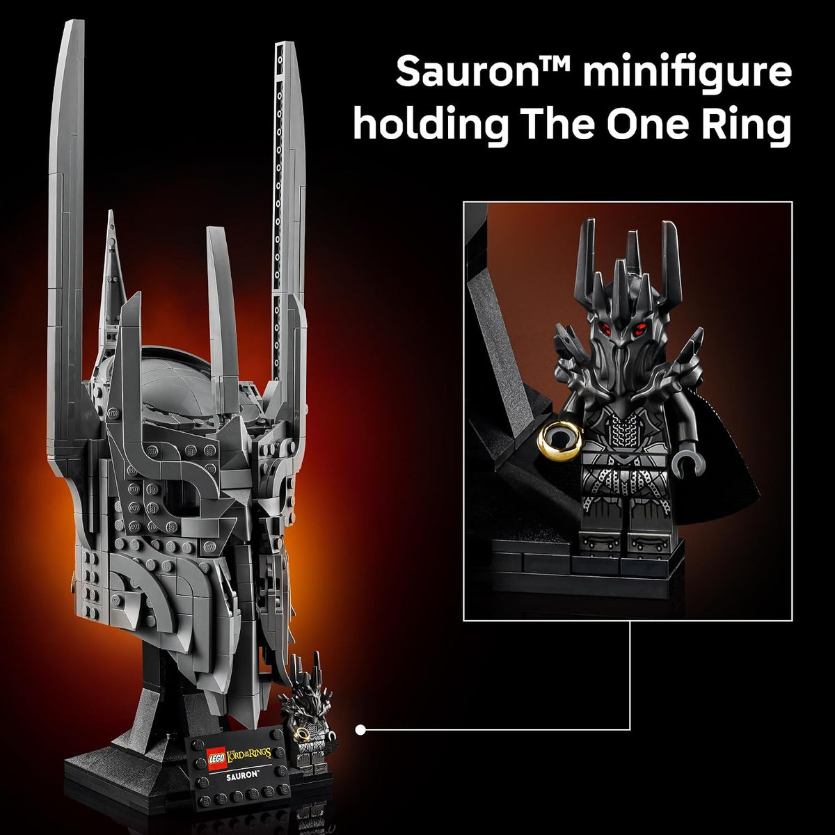 LEGO Icons El Señor de los Anillos: Casco de Sauron - Juego de cons...