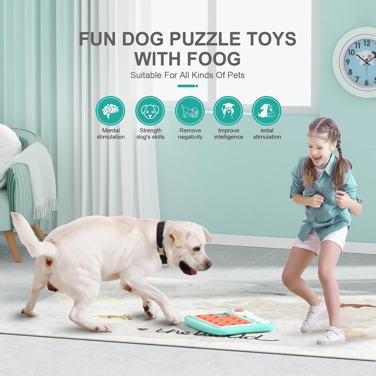 FOXMM Juguetes de Rompecabezas para Perros, Juguete Interactivo de...