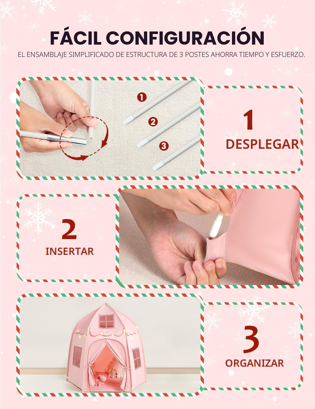 besrey Tienda de campaña para niños, casa de juegos grande para niñ...