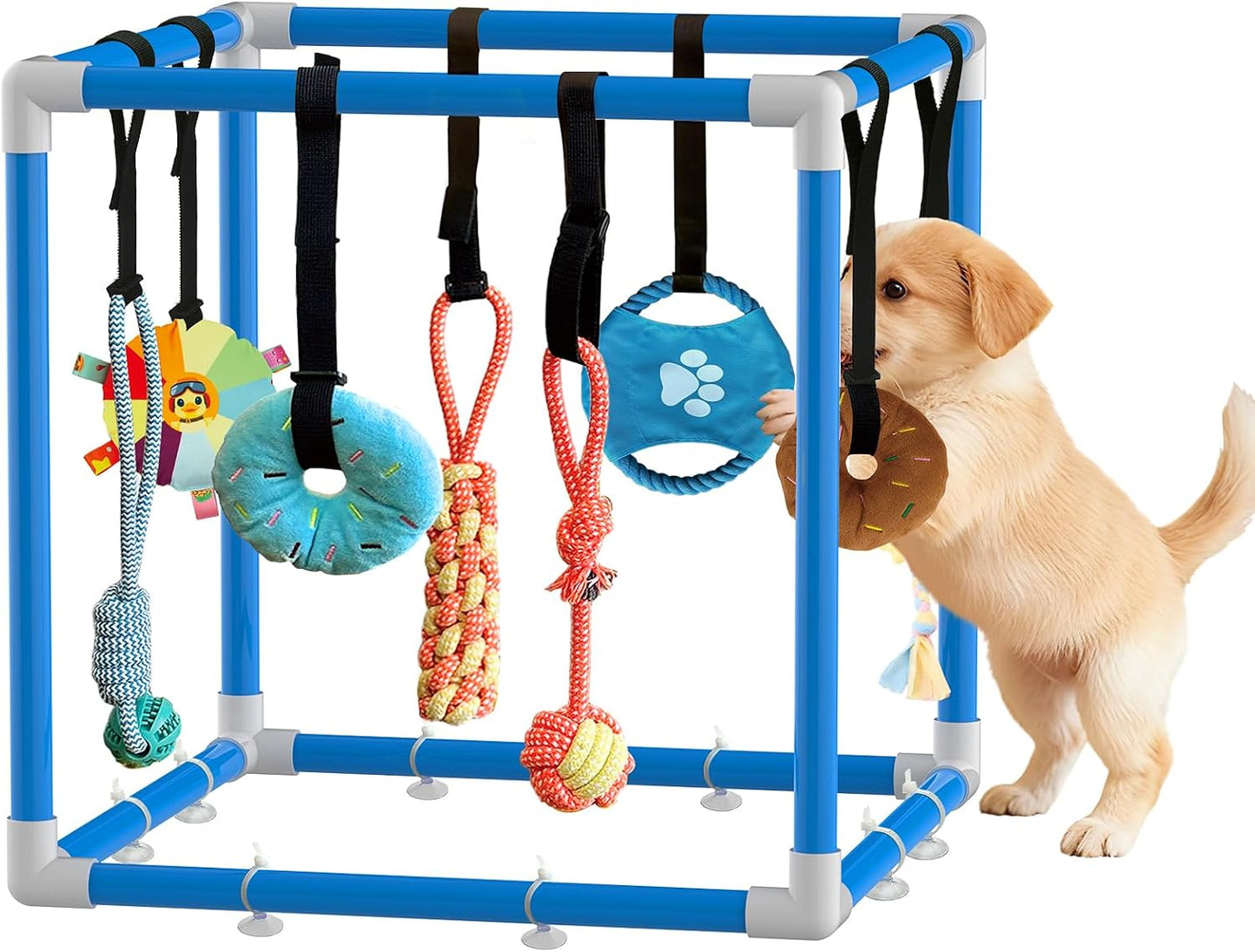 Gimnasio de juego para cachorros con 8 juguetes colgantes, gimnasio...
