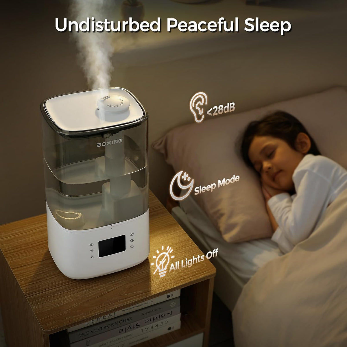 BOXING - Humidificadores de niebla cálida y fría de 6L para dormito...