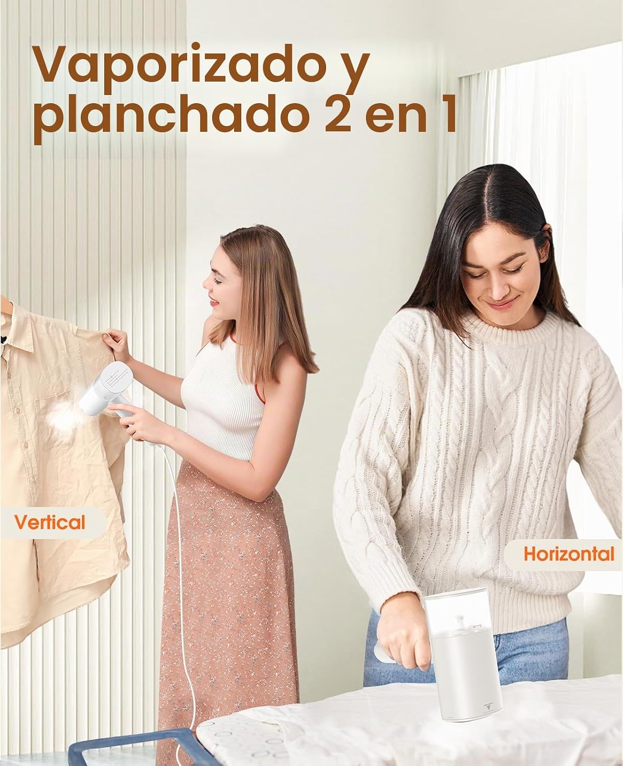 Vaporizador de mano para ropa, vaporizador de viaje plegable de 120...