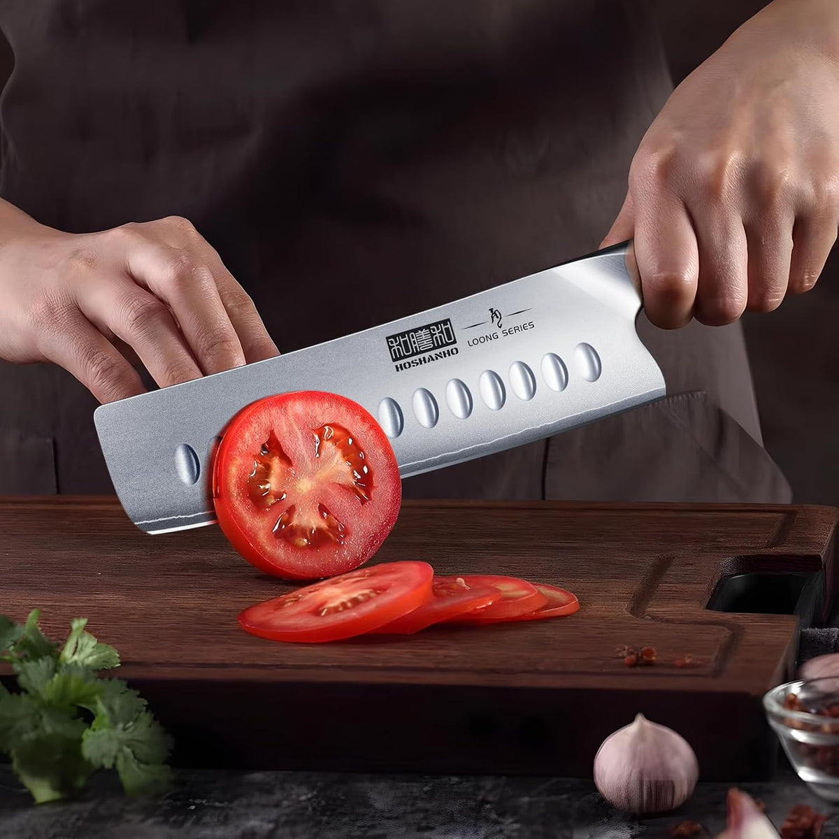 HOSHANHO Cuchillo Nakiri de 7 pulgadas, cuchillo de chef japonés de...