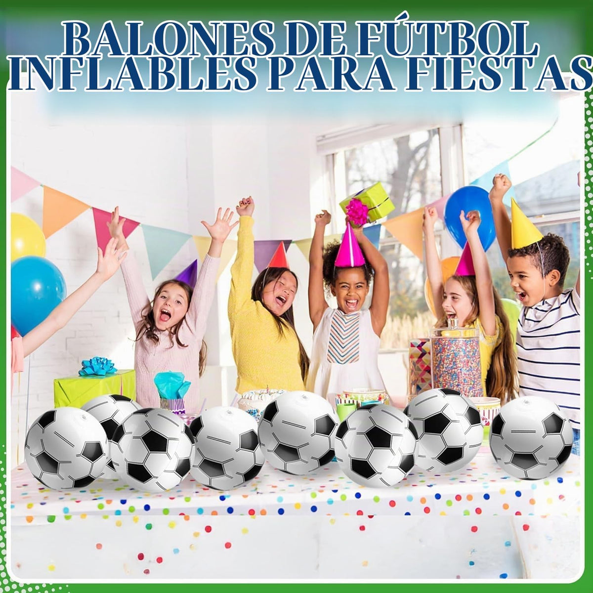 Pelotas de fútbol inflables (paquete de 12) 16 pulgadas, pelotas de...