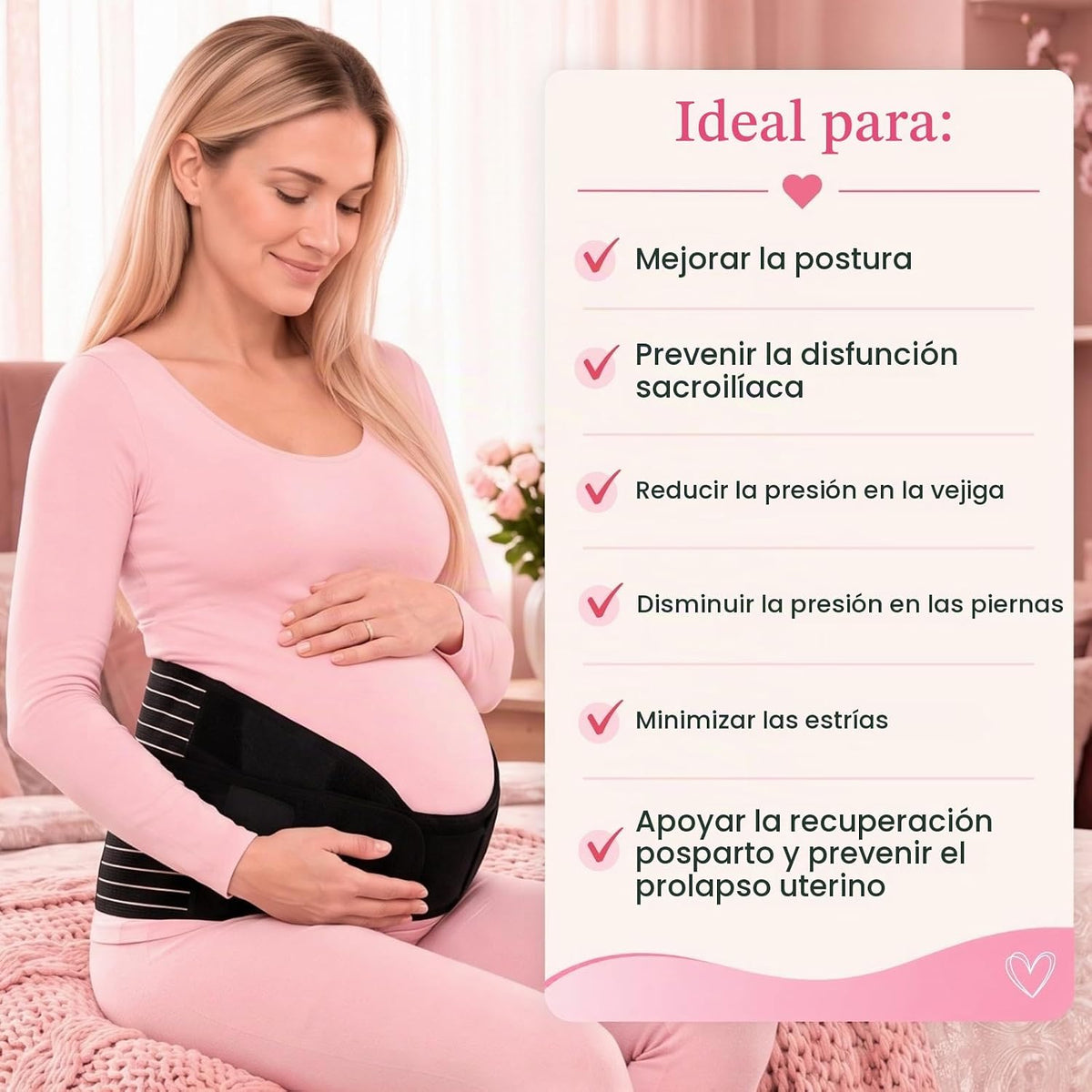 Vive - Banda de apoyo para el vientre de embarazo para mujer, cintu...