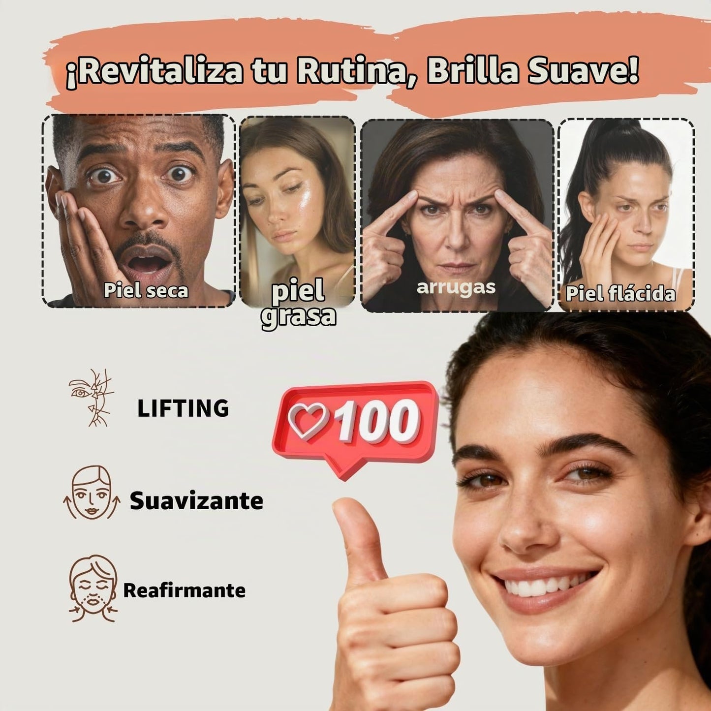 Dispositivo facial de microcorriente con terapia de luz roja \u2013...