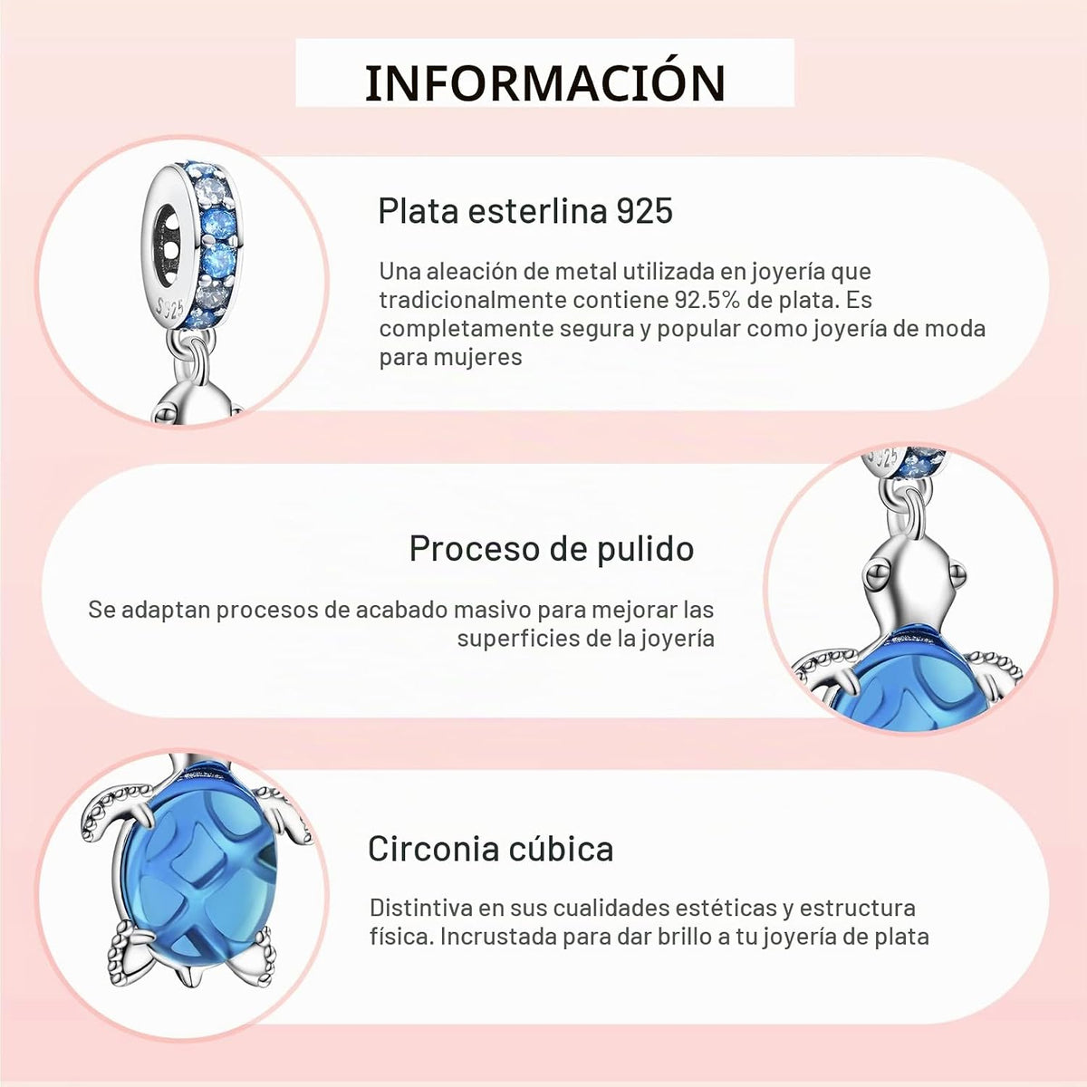 MITSOKU Dijes de plata de ley 925 para pulseras y collares, diseño...