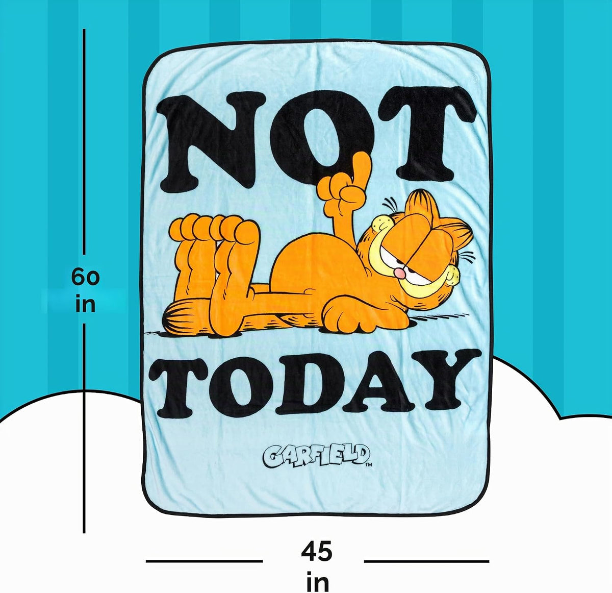 Silver Buffalo Garfield Not Today - Manta de forro polar de 45 x 60...