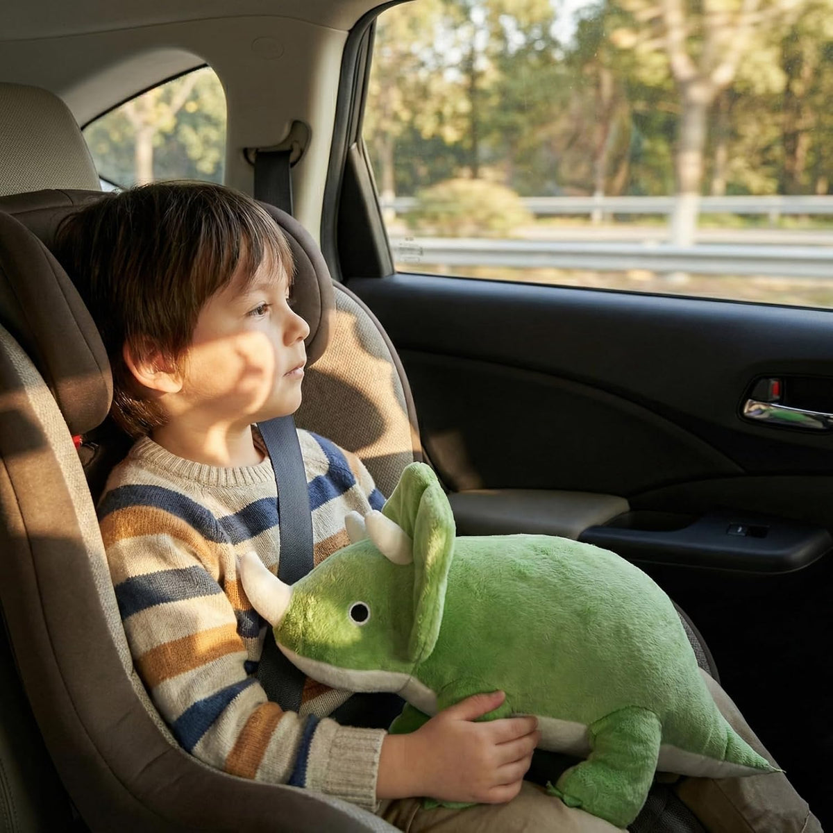 WEIGEDU Dinosaurio Triceratops - Juguetes de peluche, color verde |...