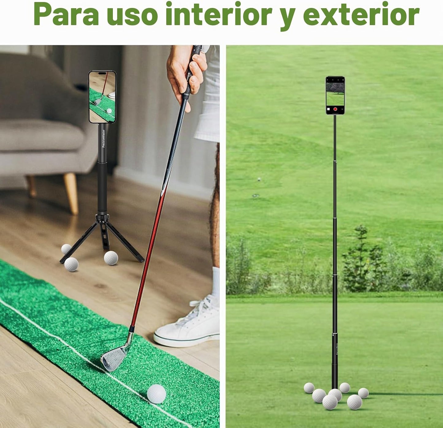 PrecisionMaster Trípode de golf y monopie, palo magnético de pelícu...