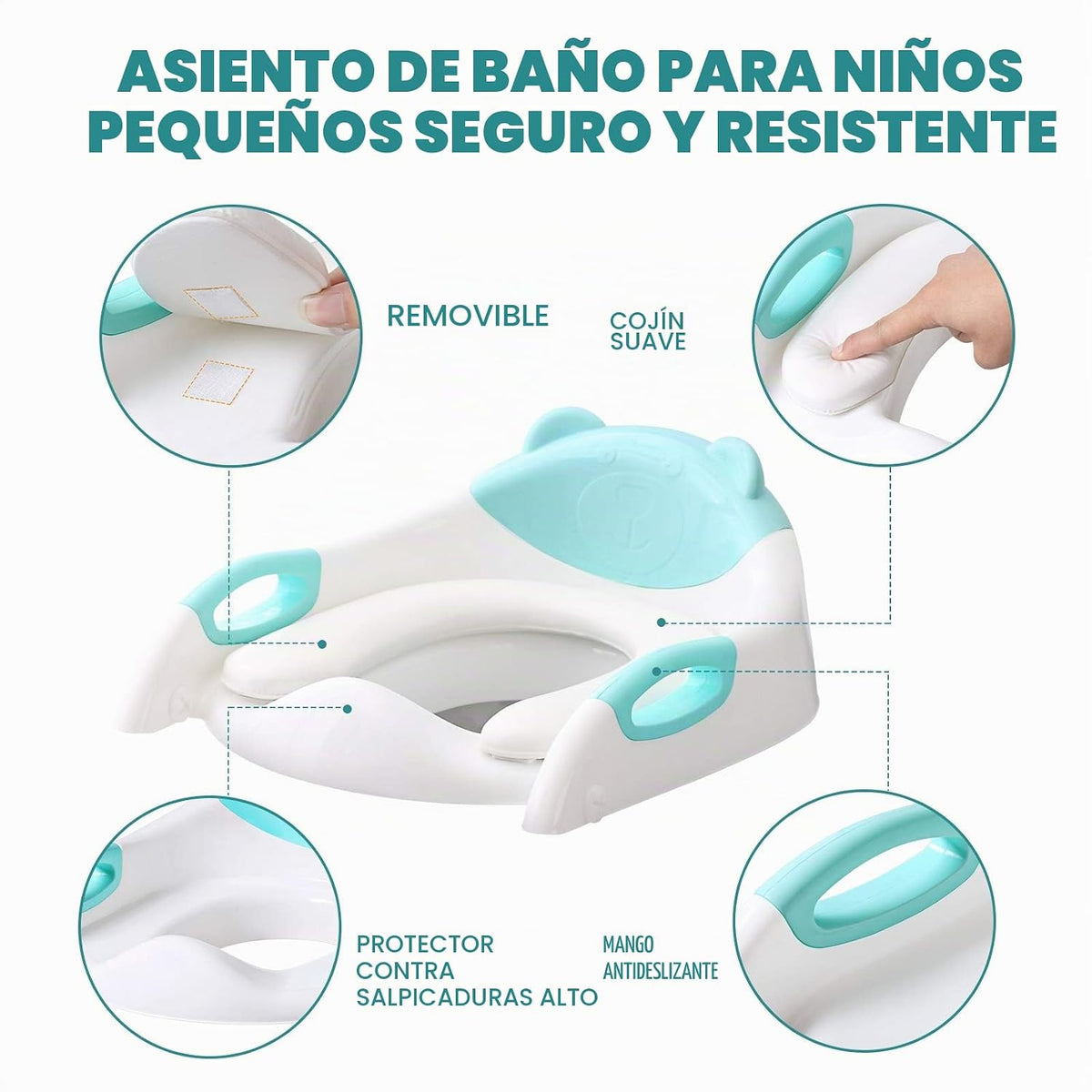 Inodoro de entrenamiento para ir al baño para niños pequeños, asien...