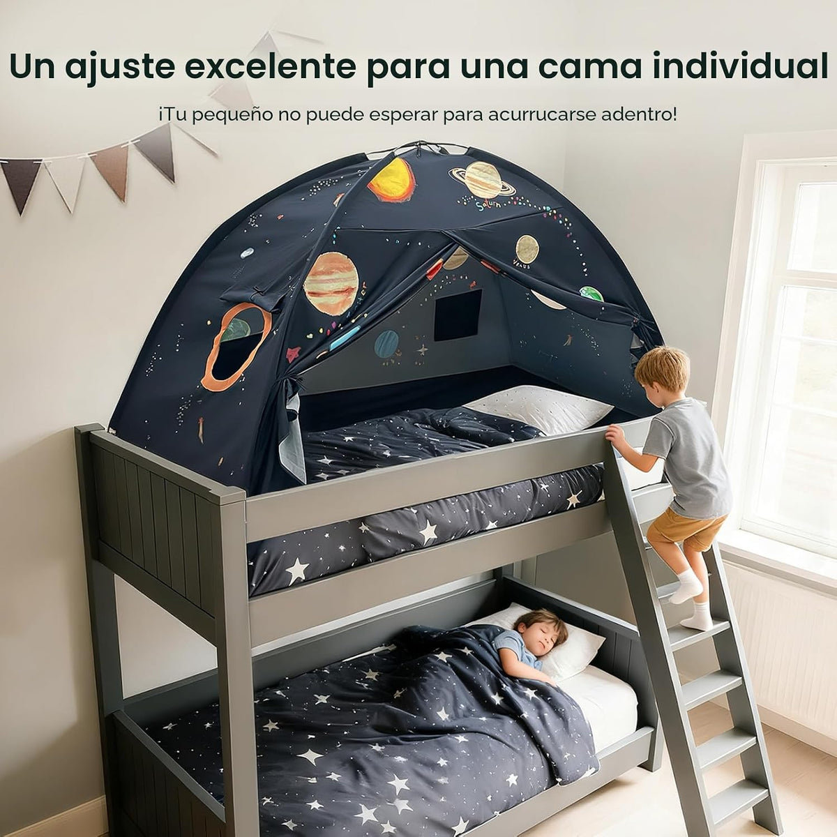 Tiny Land Tienda de campaña Space Galaxy para niños, toldo de cama...