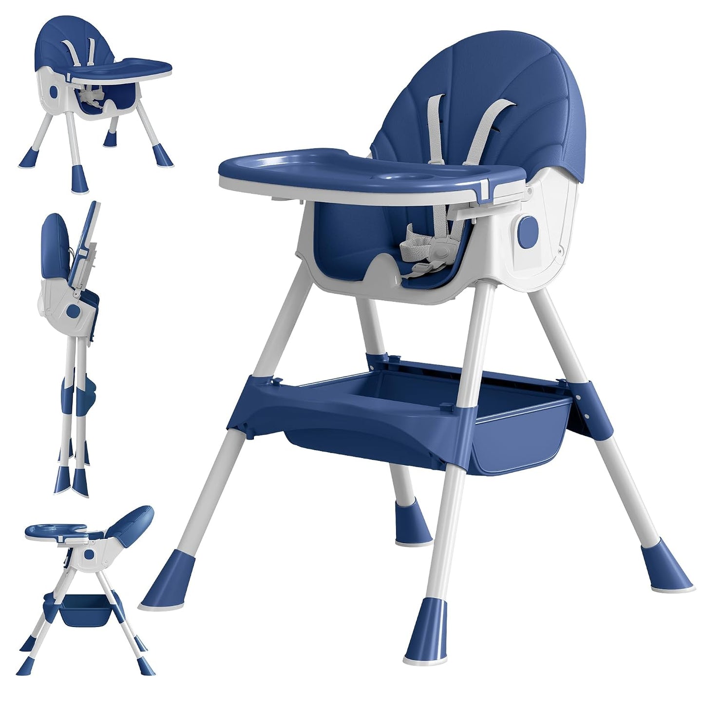 Silla alta para bebé, sillas altas 5 en 1 para bebés y niños pequeñ...