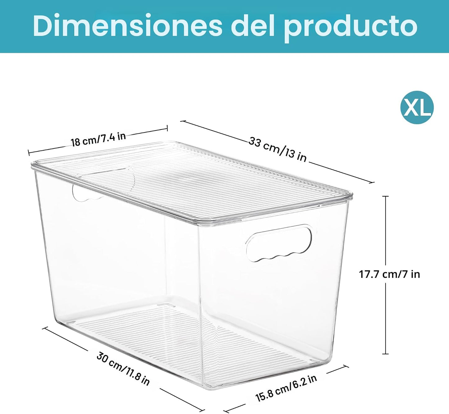 Vtopmart Paquete de 8 contenedores de almacenamiento apilables | Pl...
