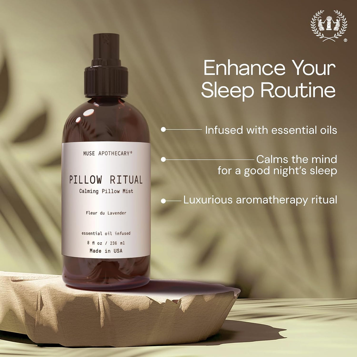 Muse Apothecary Pillow Ritual - Rocío aromático, calmante y relajan...