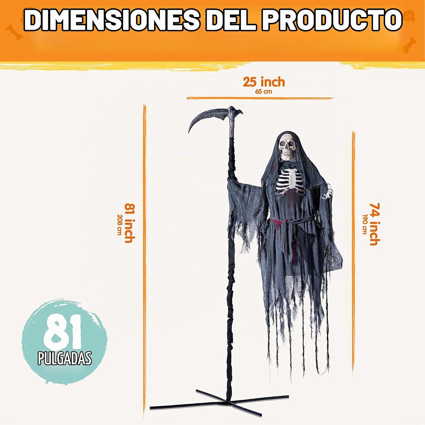JOYIN Decoraciones animadas de Halloween de 6 pies para exteriores...