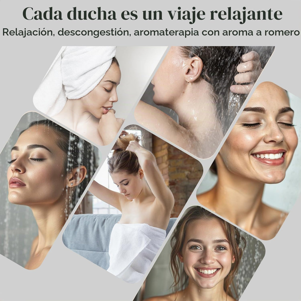 SWCANDY Paquete de 8 vaporizadores de ducha de romero, cuidado pers...