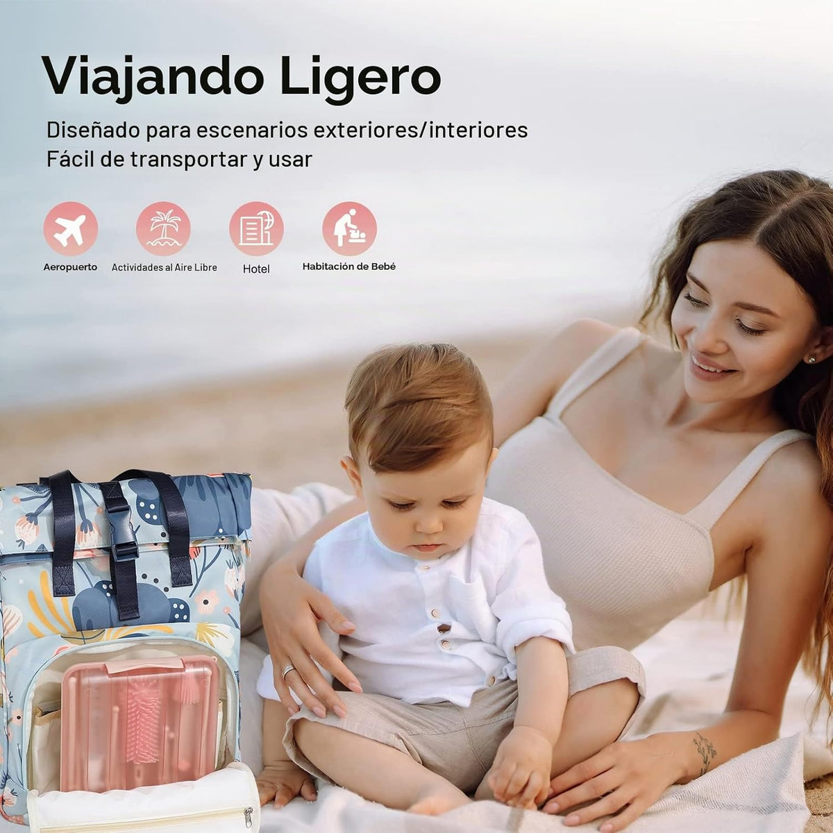 Juego de limpiador de biberones 6 en 1 con rejilla para secar, cepi...