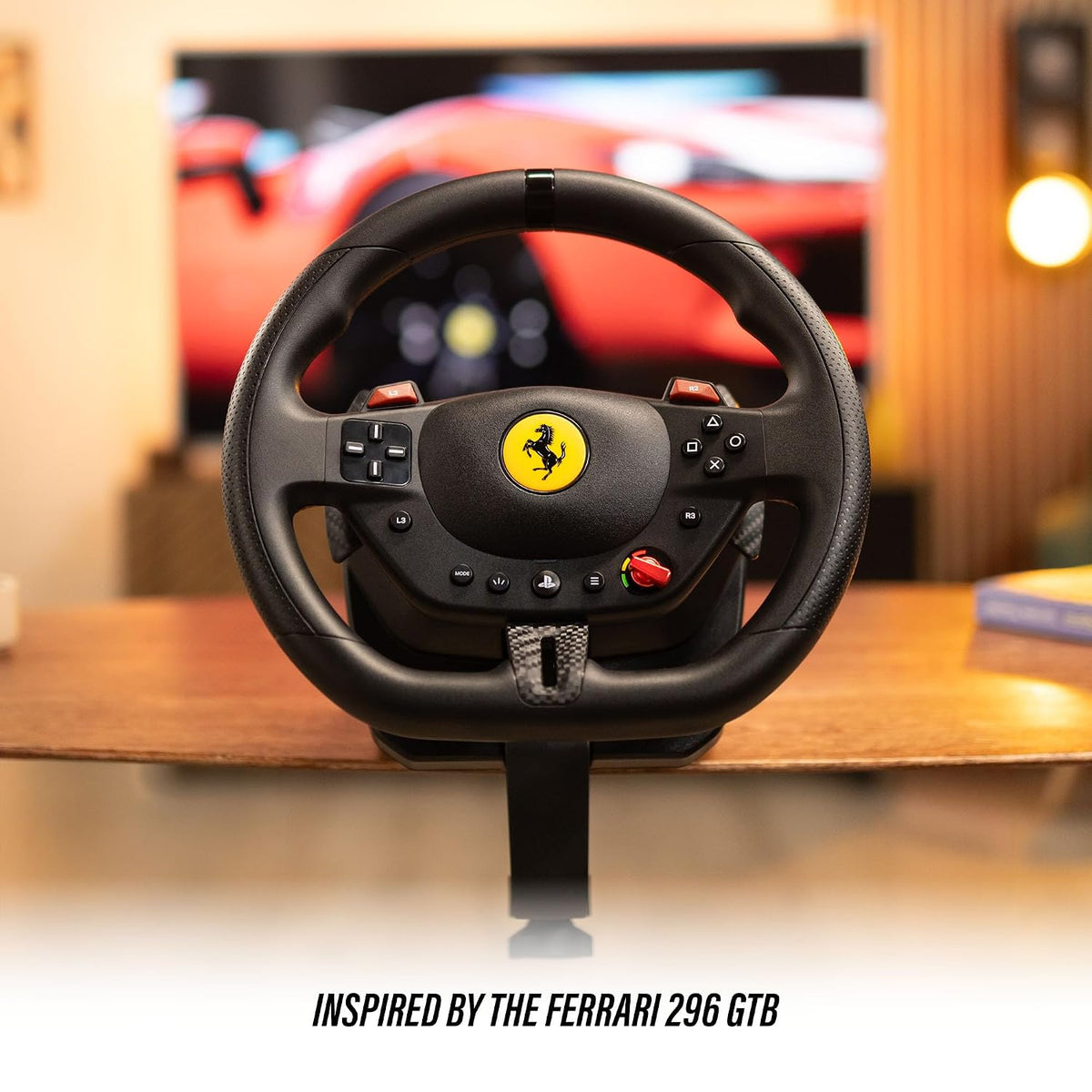 Thrustmaster T98 Ferrari 296 GTB Juego de pedales y volante de carr...
