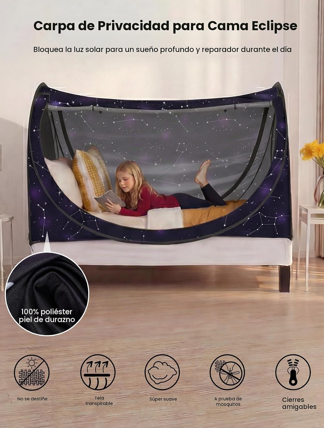 Tienda de campaña desplegable Eclipse de Privacy Pop con cortinas p...