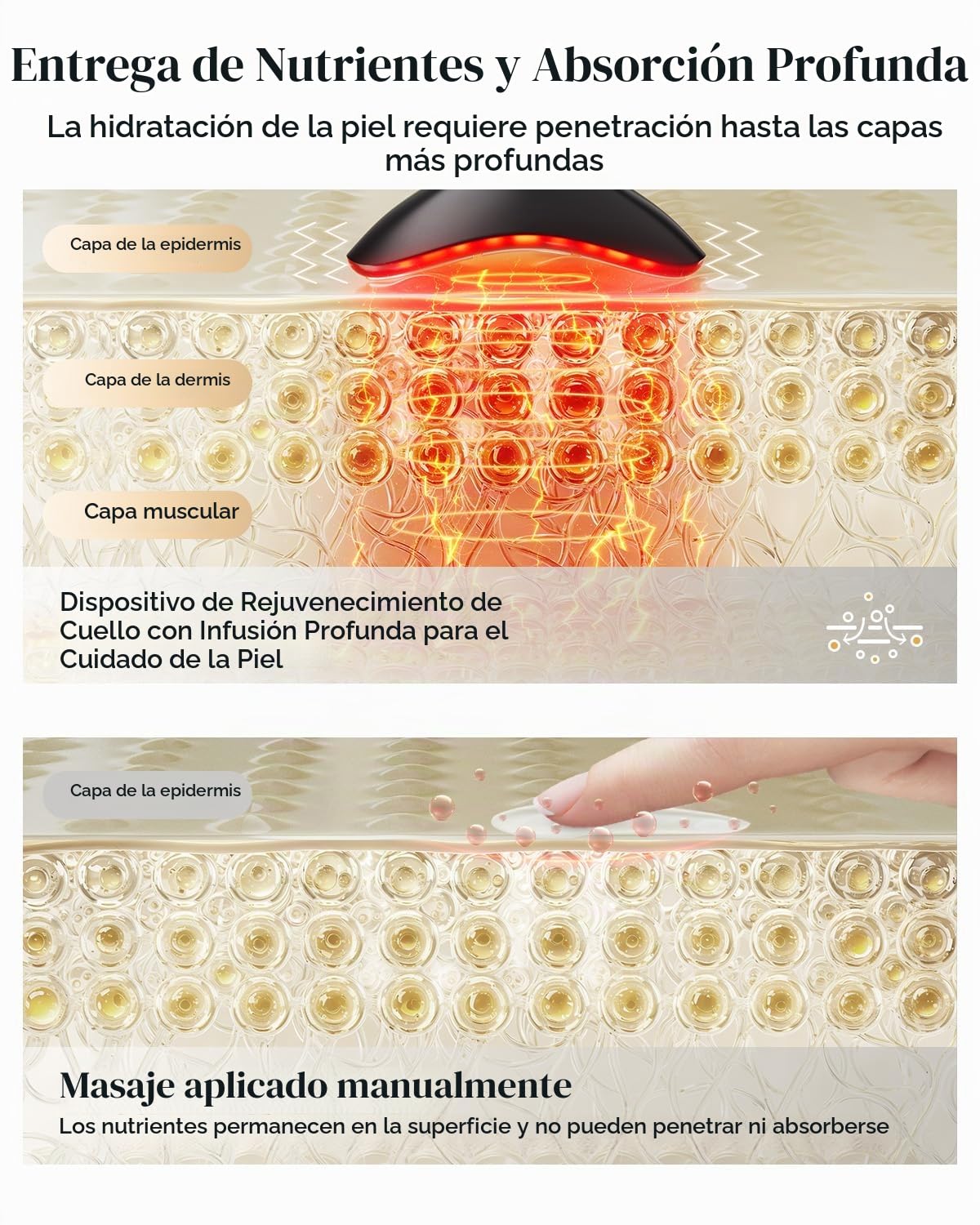 VTAZIY Masajeador facial 4 en 1, terapia de luz roja LED de 9 color...