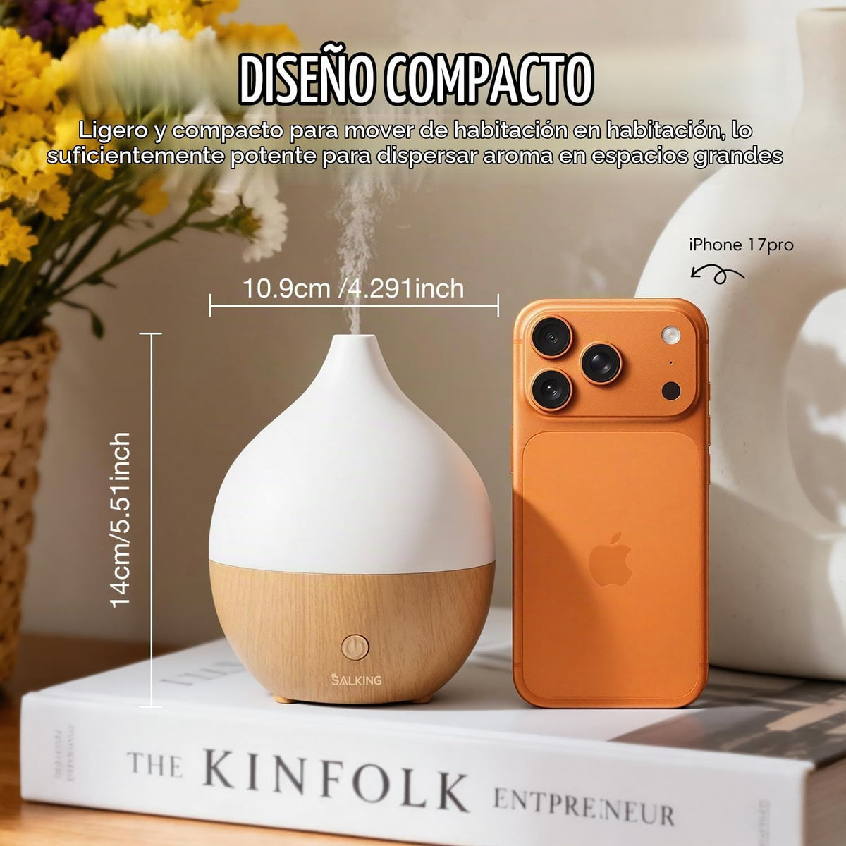 SALKING Difusor de aceite esencial con control remoto, difusor de a...