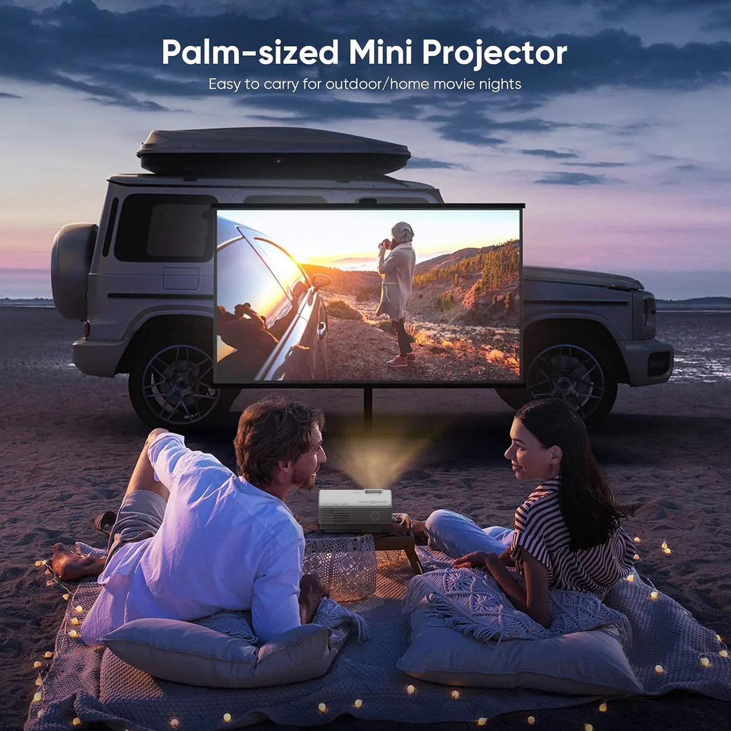 【Netflix Oficialmente】NISOO Proyector Inteligente con WiFi y Blueto...