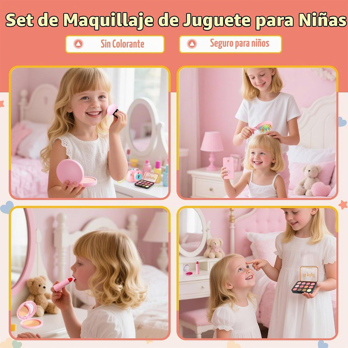 Kagenmi Bolso de Juego para Niñas Pequeñas, 39 Piezas Bolso de Niña...