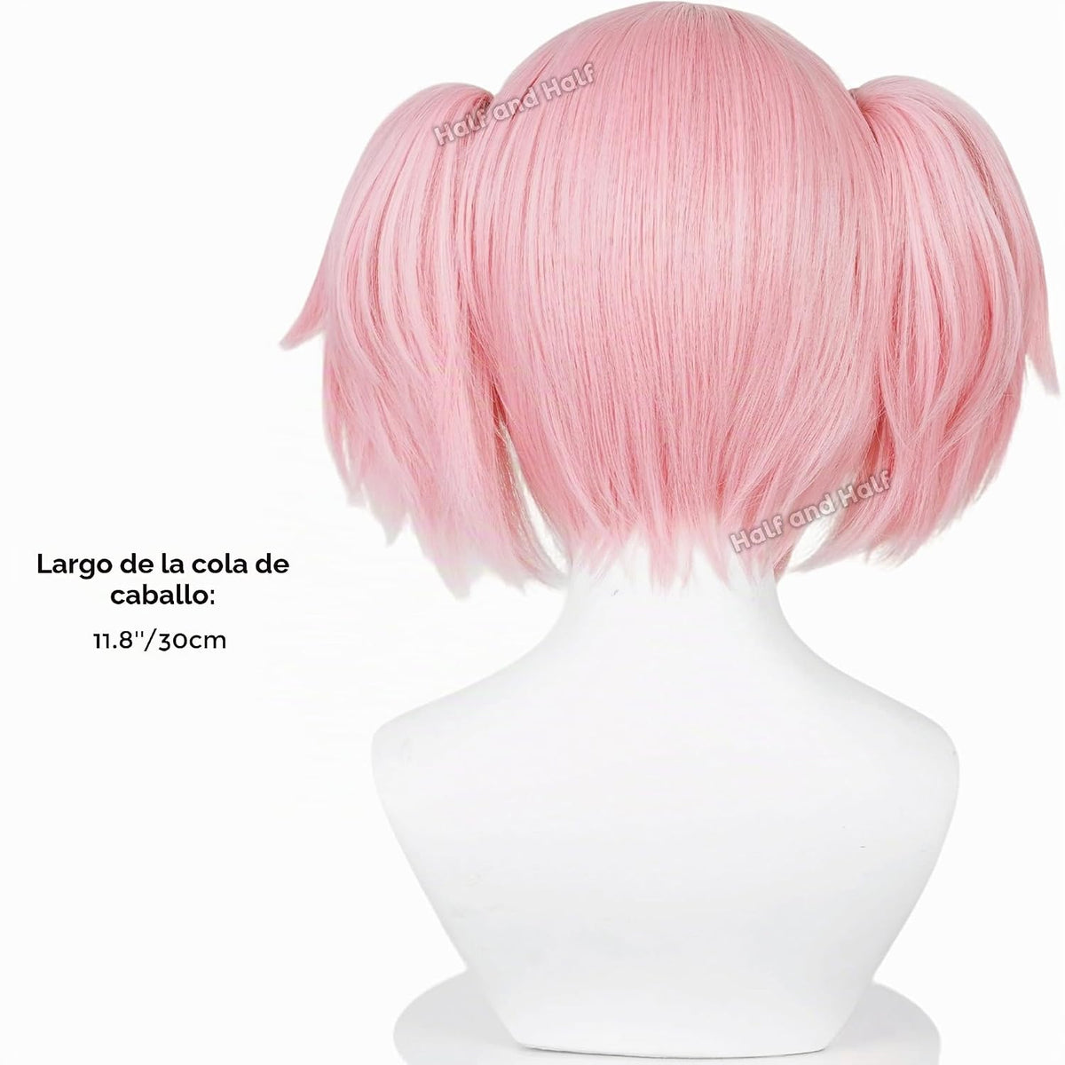 Mado-ka - Peluca corta para cosplay, peluca de cola de caballo de a...