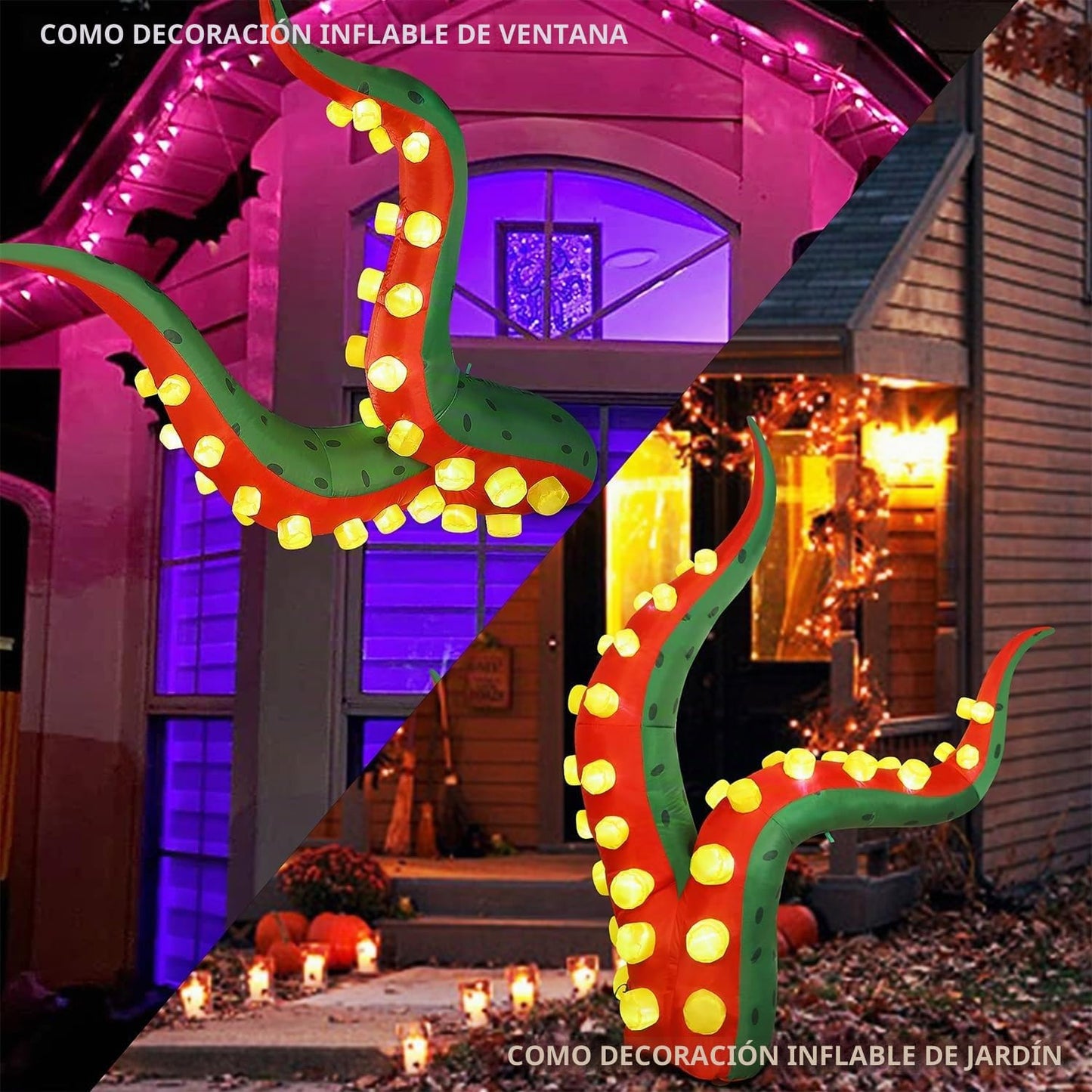 Juegoal Decoraciones de Halloween de 5.6 pies de alto, tentáculo in...