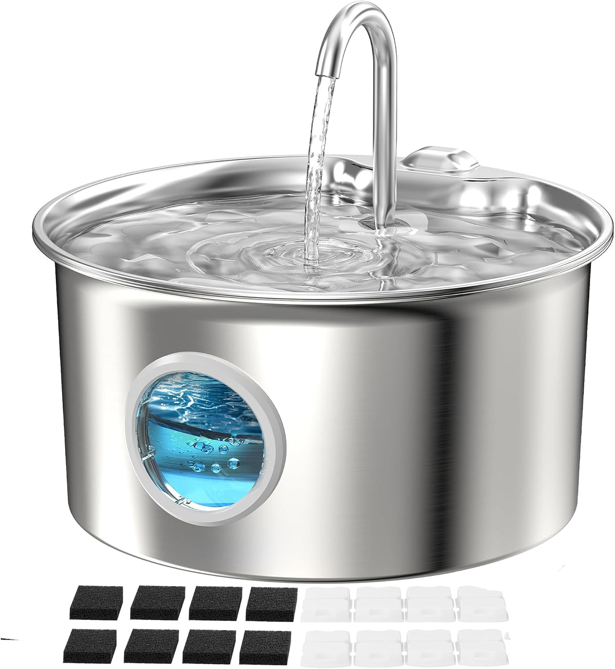 Fuente de agua para mascotas de acero inoxidable: fuentes de agua p...