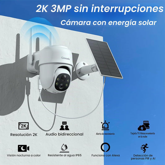 Cinnado Cámaras 2K para seguridad en el hogar, cámara inalámbrica W...