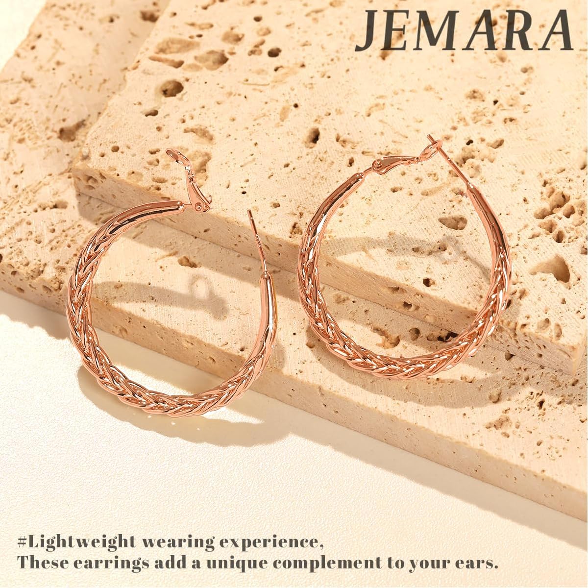 JEMARA Pendientes de Aro de Plata para Mujer a la Moda Hipoalergéni...