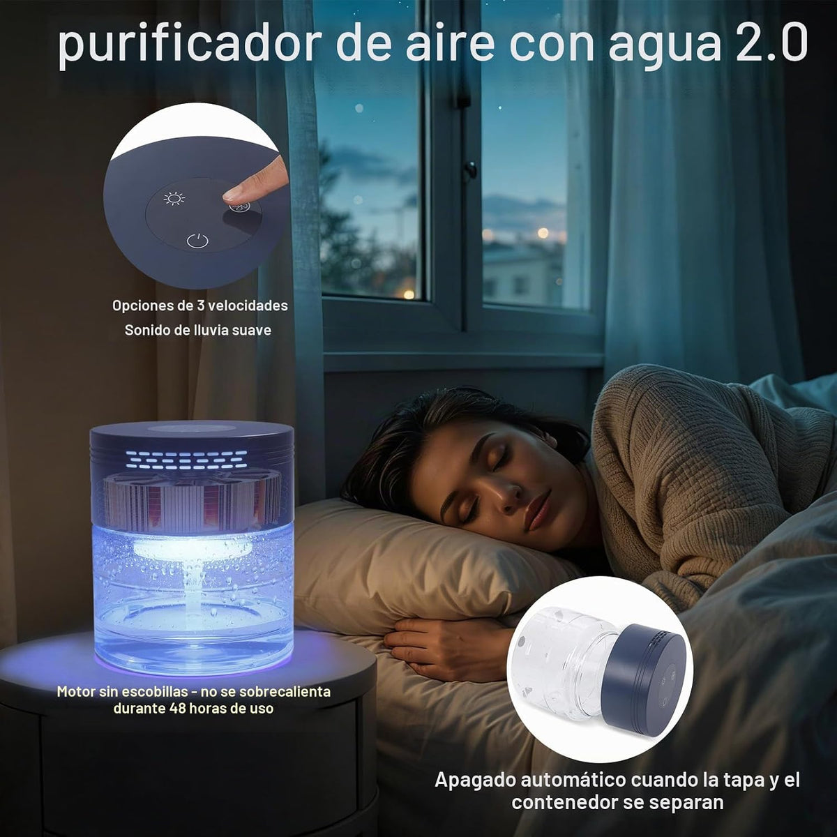 Purificadores de aire de agua para el hogar, purificadores de aire...