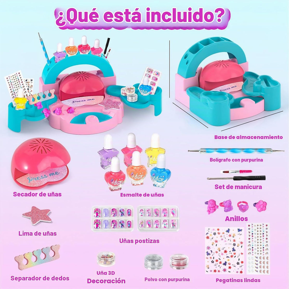 Juego de esmaltes de uñas para niñas, regalo de cumpleaños de Navid...